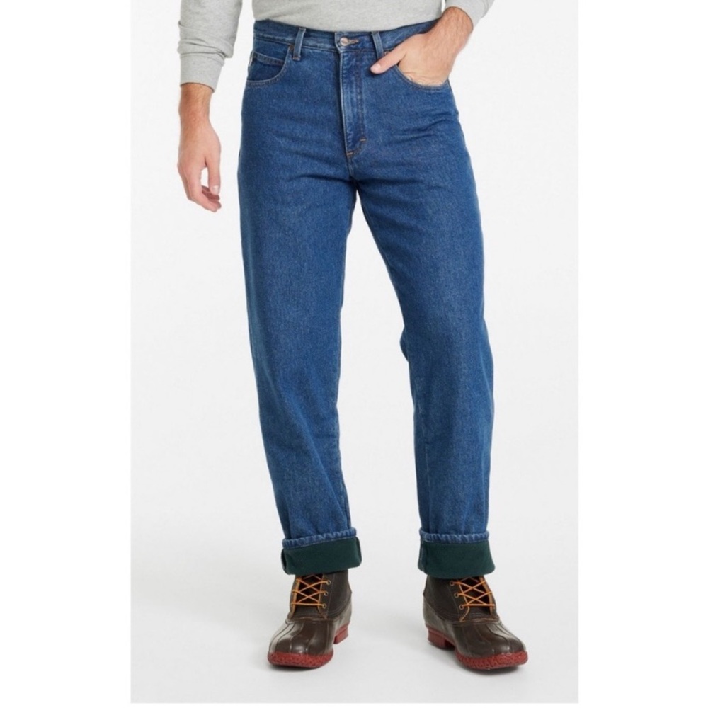 LL Bean Fleece Lined Relaxed Fit Jean